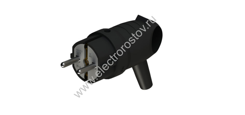 Вилка угловая каучук 2P+E 16А 250В IP44 Schneider Electric