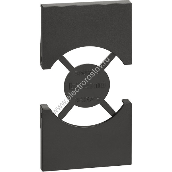 BT Living now Черный Лицевая панель для розеток 2К+З немецкого/итальянского стандарта 2 мод