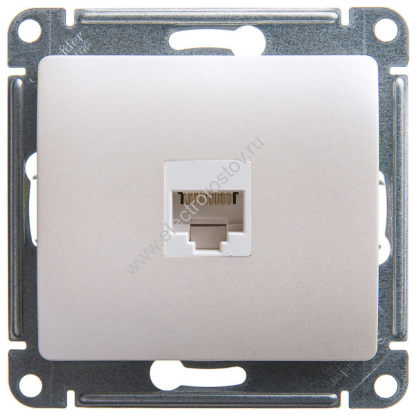 Glossa Перламутр Розетка компьютерная 1-ая RJ45, кат. 5e Schneider Electric