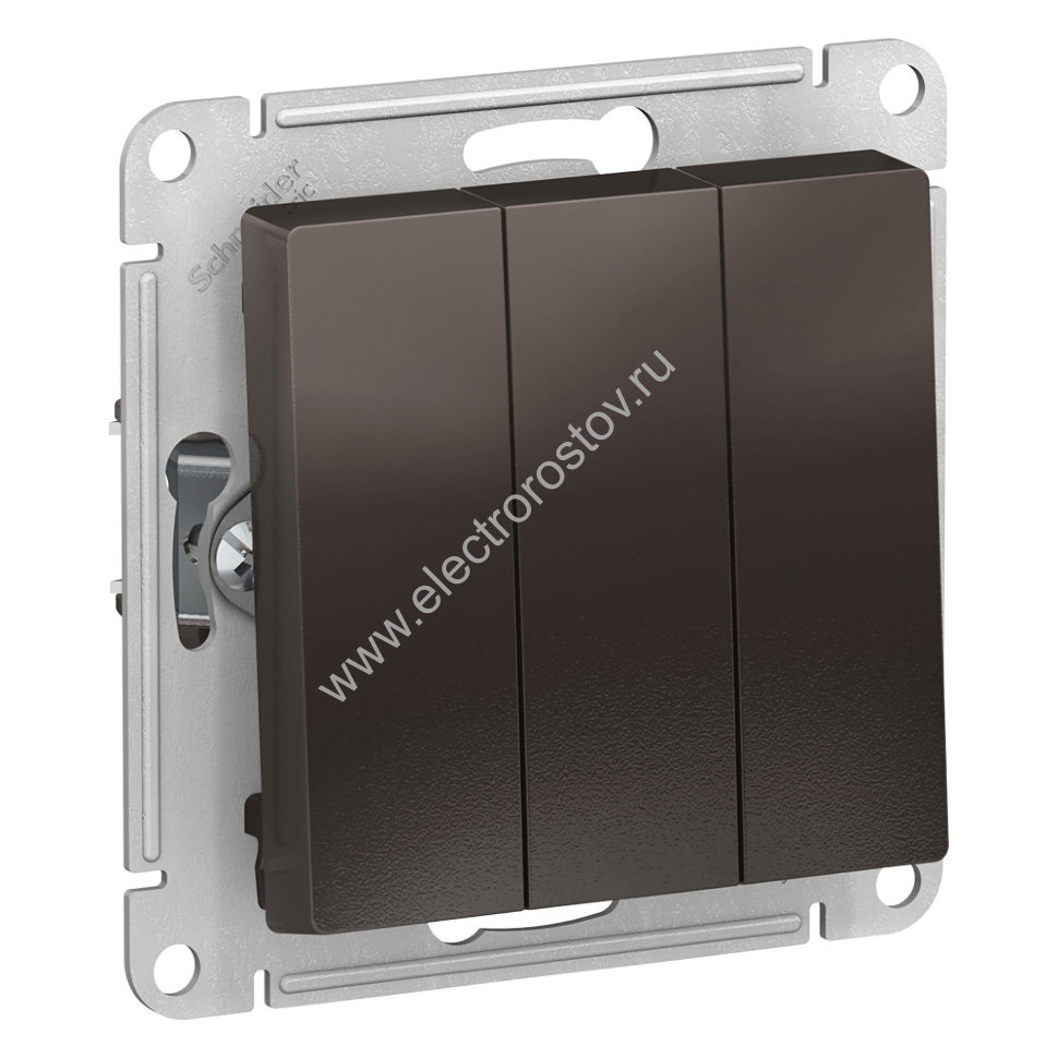 AtlasDesign Мокко Выключатель 3-клавишный Schneider Electric