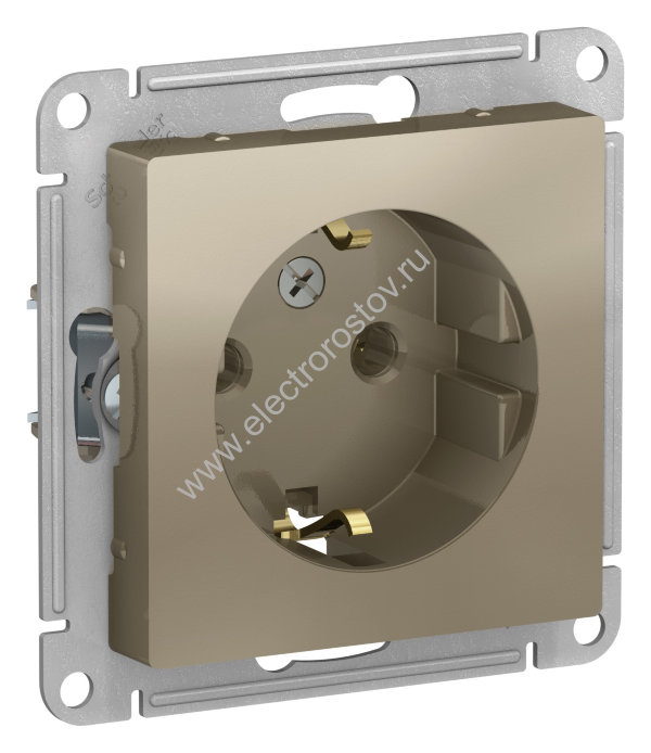 AtlasDesign Шампань Розетка 1-ая с/з Schneider Electric