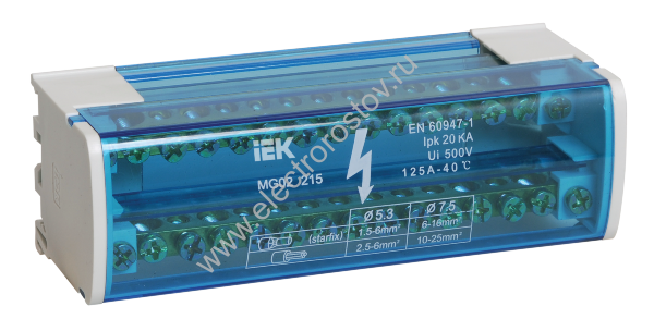 Кросс-модуль на DIN-рейку 2х15групп IEK