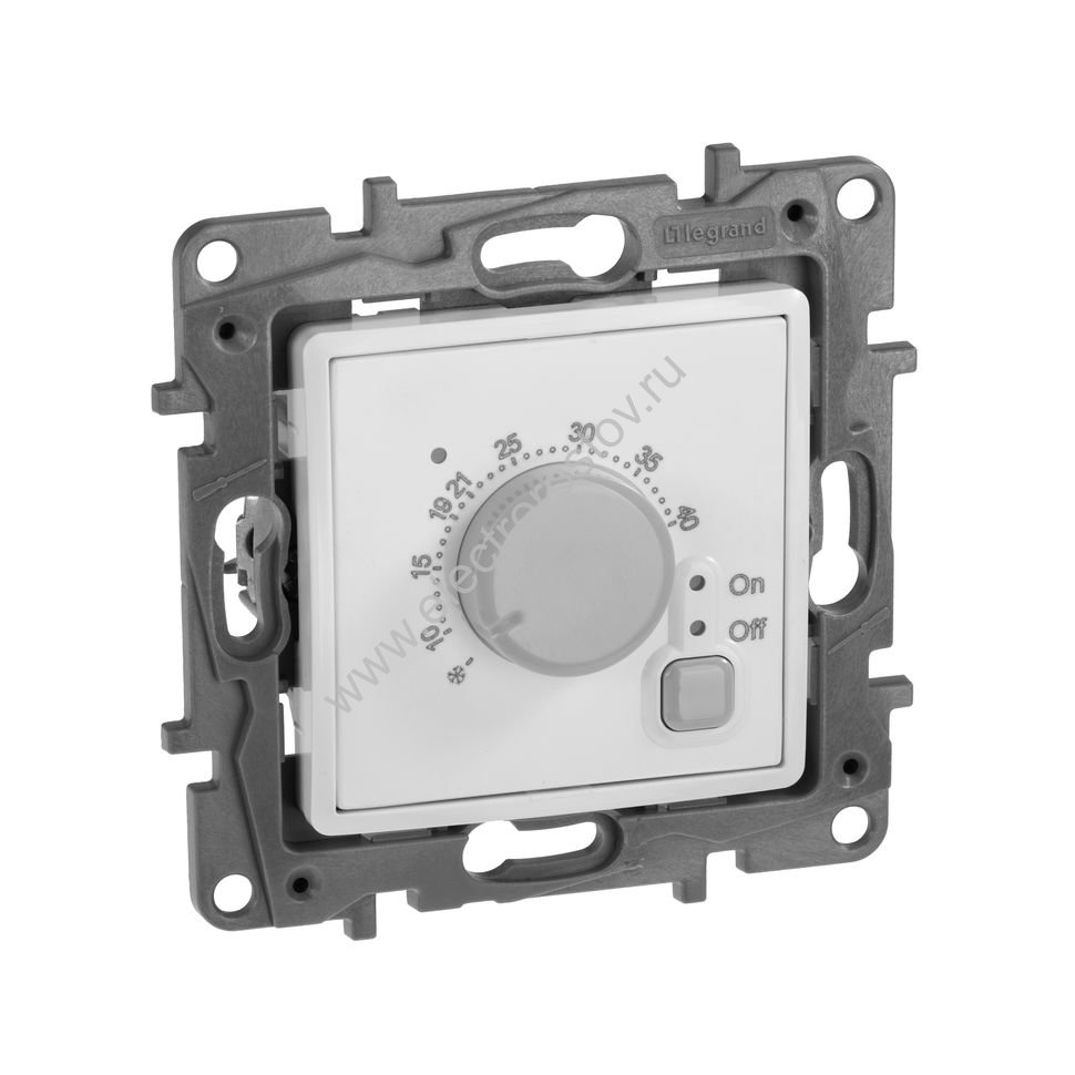 Etika Белый Регулятор теплого пола Legrand