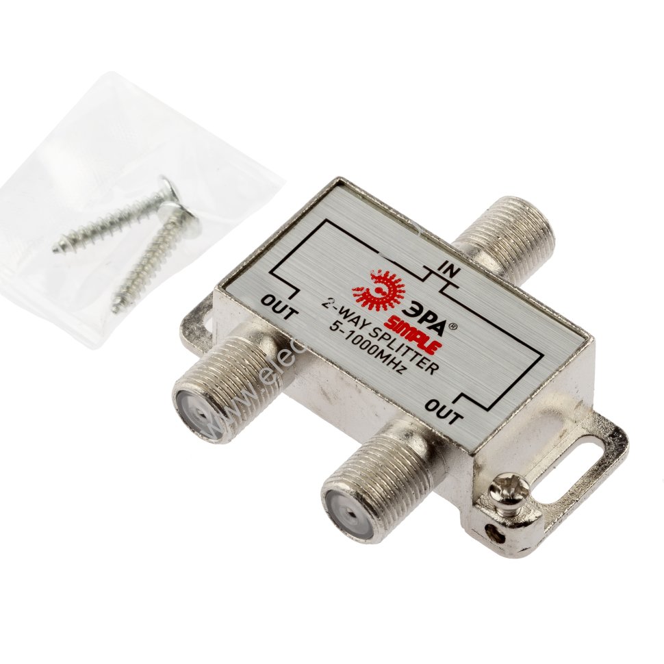 Делитель ТВ сигналов "краб" 1х2 ЭРА