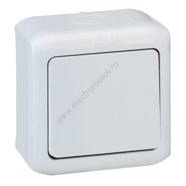 Quteo Серый IP44 Переключатель 1-клавишный Legrand