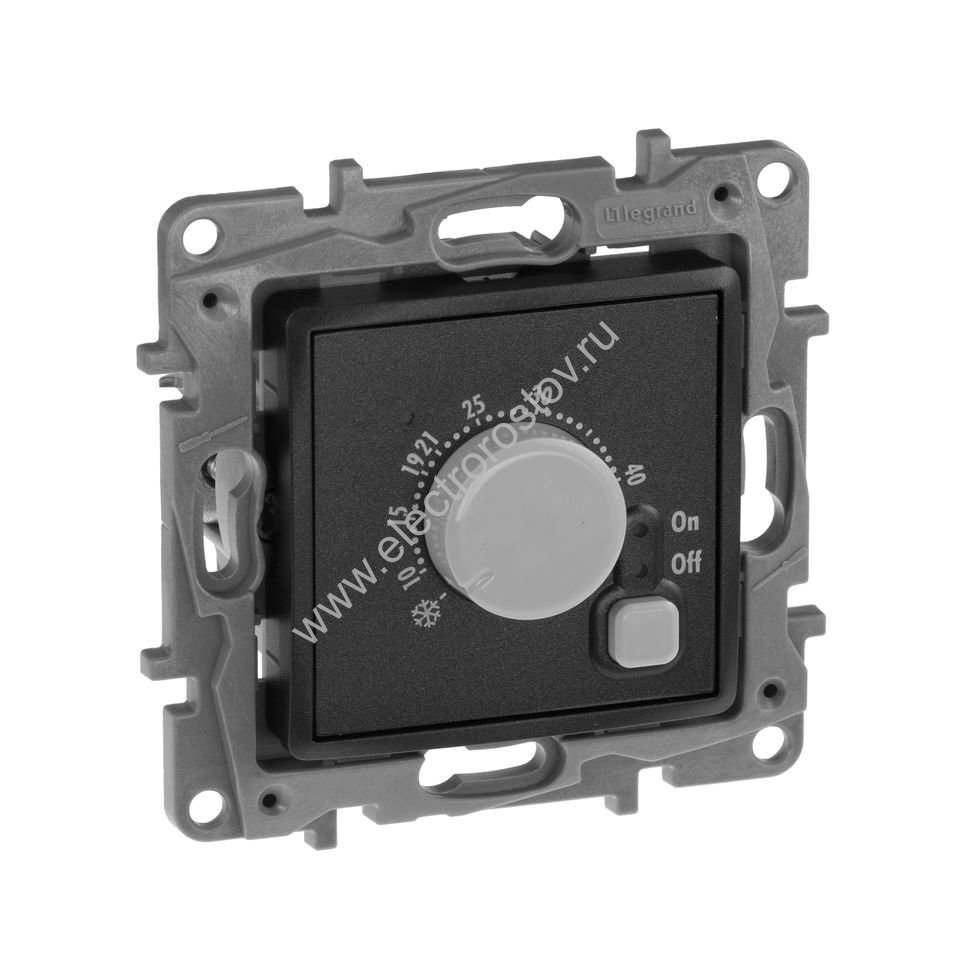 Etika Антрацит Регулятор теплого пола Legrand