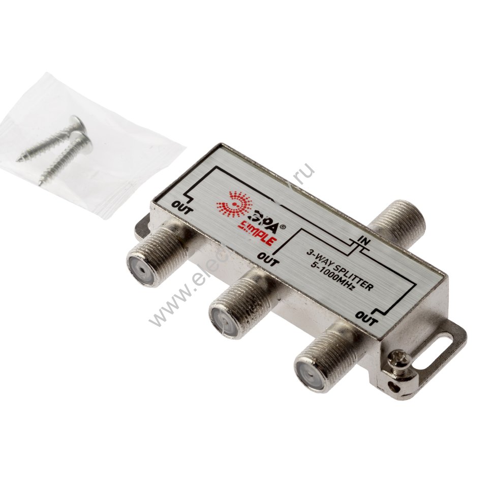 Делитель ТВ сигналов "краб" 1х3 ЭРА