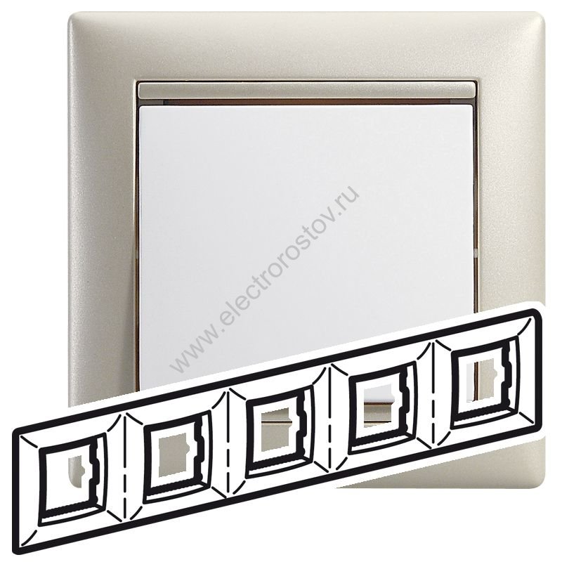 Valena Жемчужный Рамка 5-ая Legrand