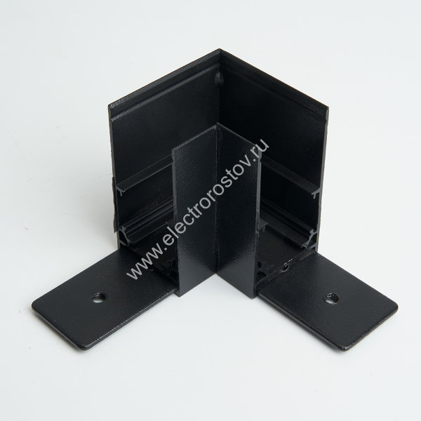 Соединитель угловой для низковольтного накладного шинопровода, черный, LD2001 FERON