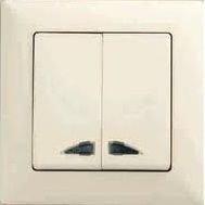 Visage Крем Выключатель 2 клавишный с подсветкой GUNSAN