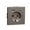 Schneider Electric MERTEN D-Life Нержавеющая Сталь Розетка силовая 16 A с зарядкой USB A+C 3 A