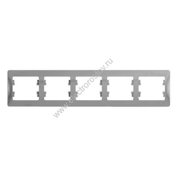 Glossa Алюминий Рамка 5-ая горизонтальная Schneider Electric
