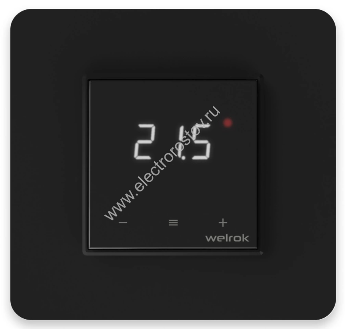 Терморегулятор черный lis цифровой Welrok