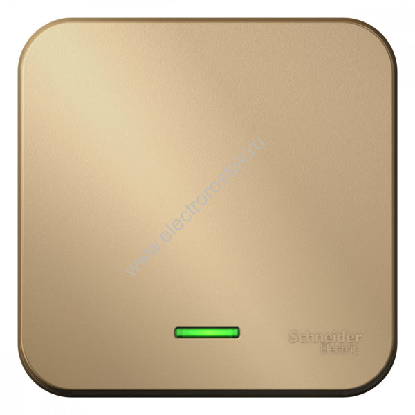 Blanca наруж Титан Выключатель 1-клавишный с подсветкой 10А, 250B, изолир. пластина Schneider Electr