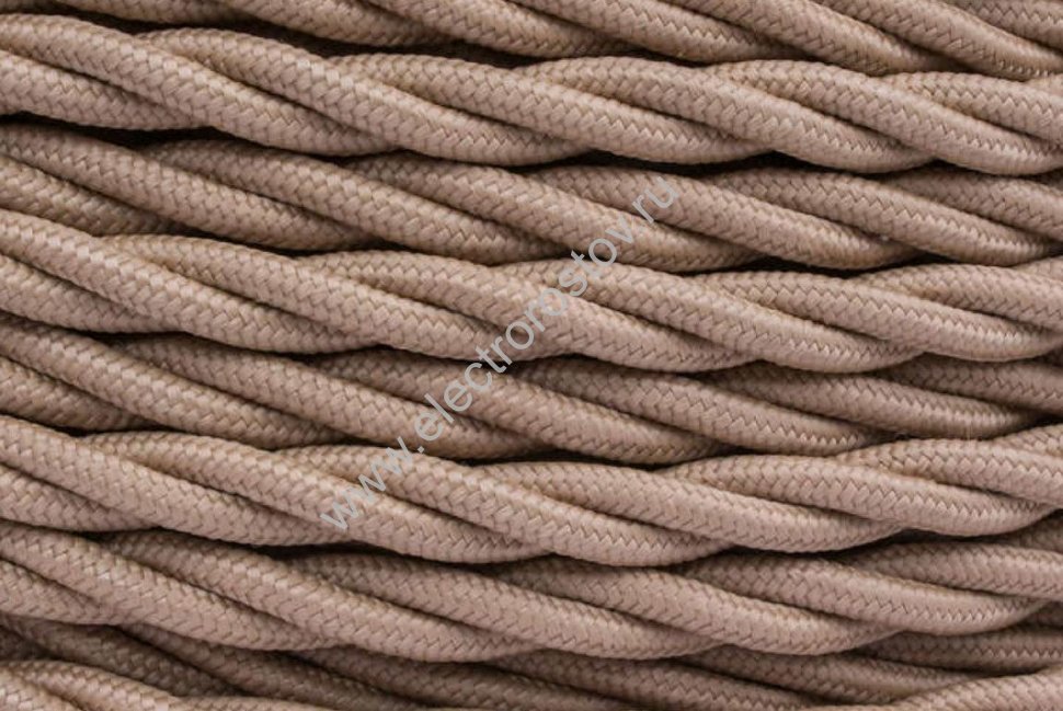 Витой провод 3*1,5, капучино, матовый 20м