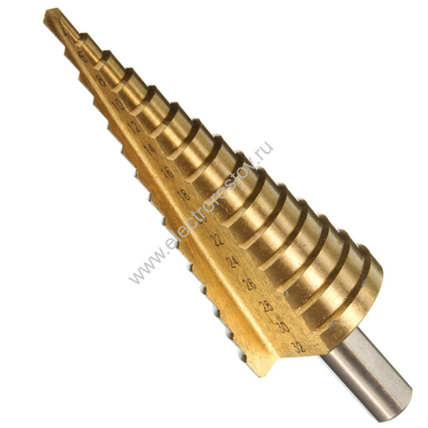 Сверло ступенчатое 4-32 мм HSS