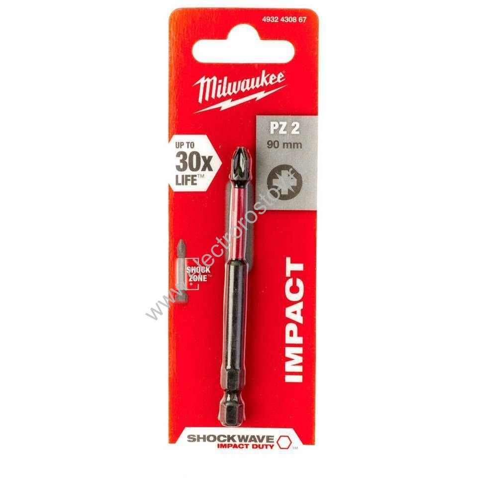 Бита PZ2x90мм Shockwave Milwaukee