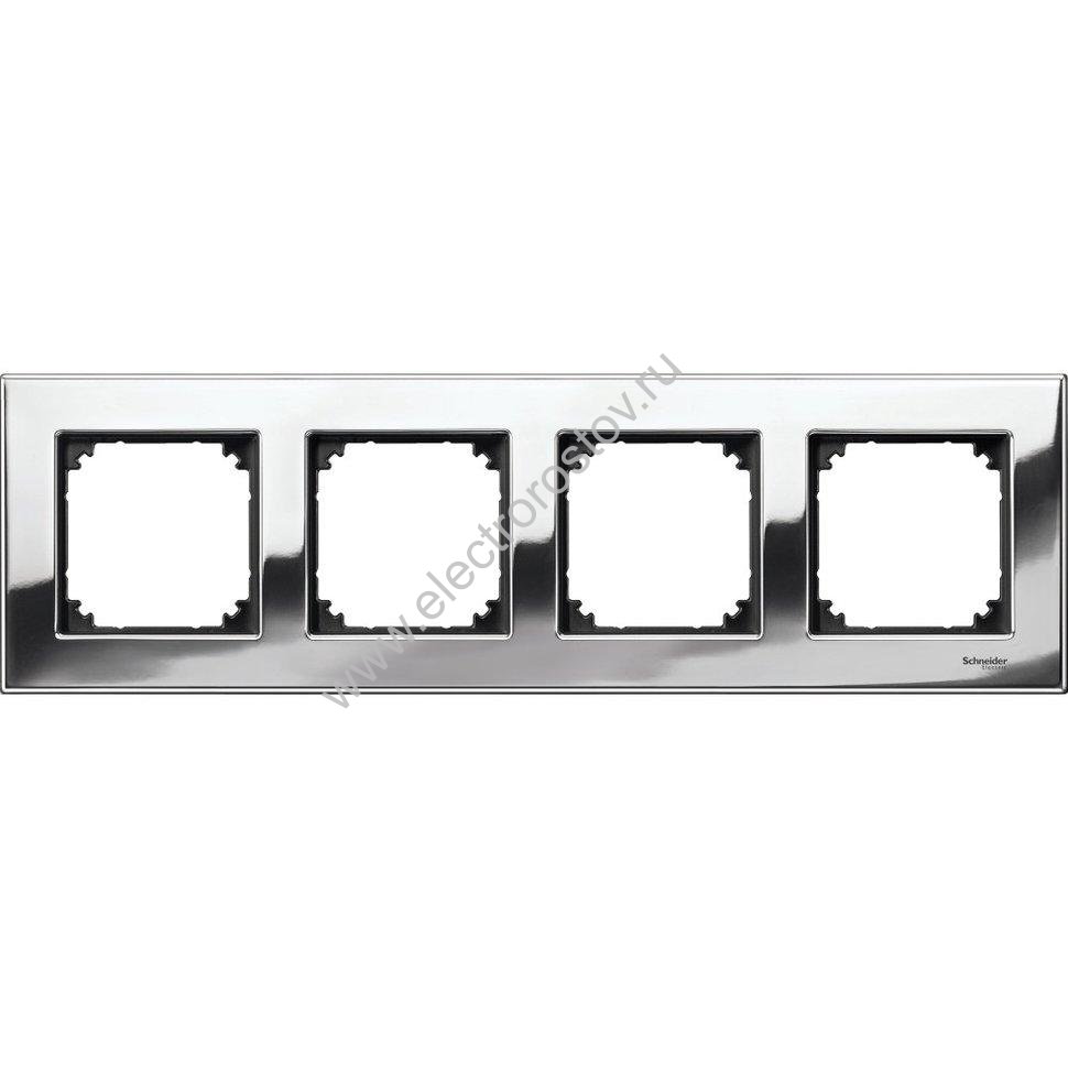 Merten SM M-Elegance Хром Рамка 4-ая Schneider Electric