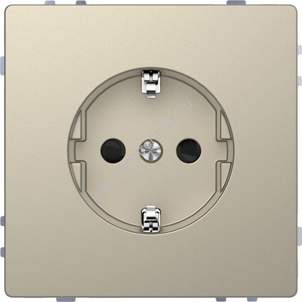 Merten D-Life Сахара Розетка 16А с/з и шторками, винт. зажим. Schneider Electric