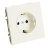 STEKKER Эмили Белый фарфор, soft touch Розетка 1-местная с защитной шторкой с/з