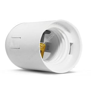 Патрон Е27 подвесной, термостойкий пластик, белый Smartbuy