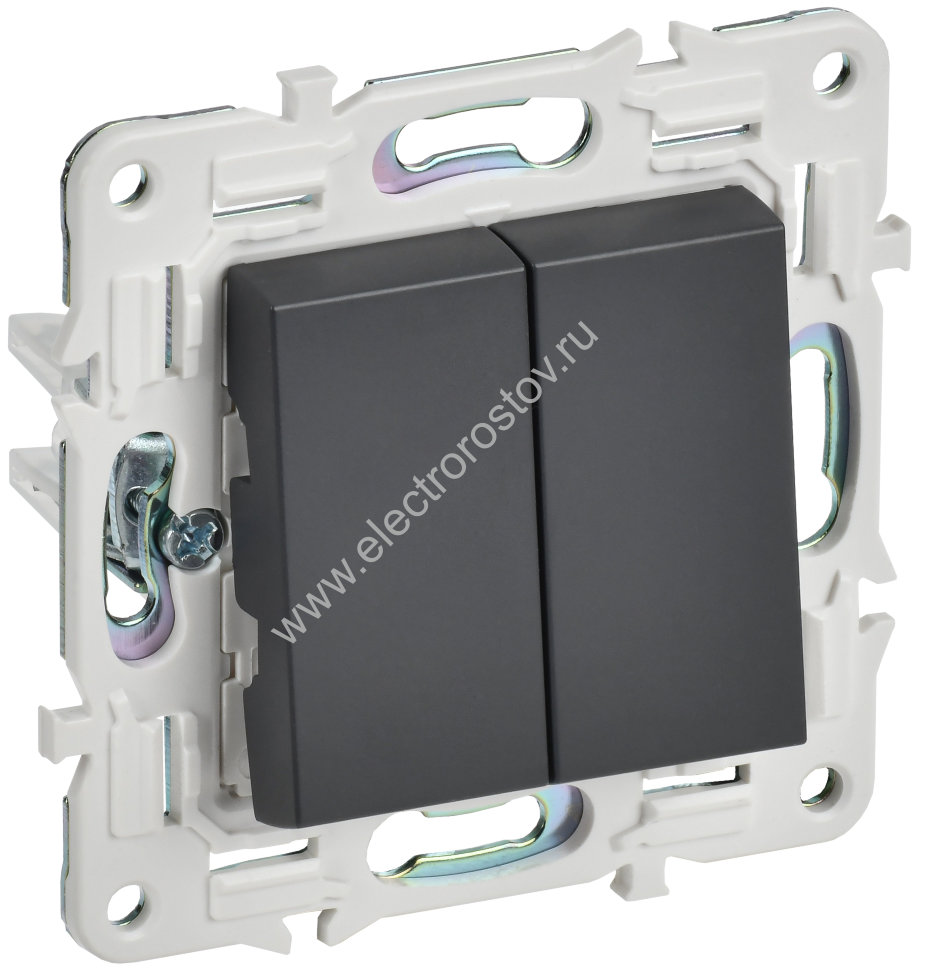 IEK SKANDY Титан Выключатель 2-клавишный проходной 10А SK-V05T