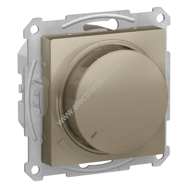 AtlasDesign Шампань Светорегулятор (диммер) поворотно-нажимной, 400Вт Schneider Electric