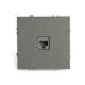 STEKKER Эмили Платиново-серый, soft touch Розетка компьютерная 1-местная RJ-45