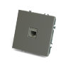 STEKKER Эмили Платиново-серый, soft touch Розетка компьютерная 1-местная RJ-45