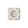AtlasDesign Жемчуг Розетка 1-ая с заземлением со шторками с быстрозажим. клеммами Schneider Electric
