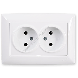 Visage Белый Розетка 2-я б/з GUNSAN