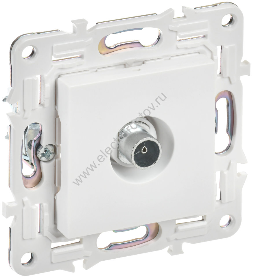 IEK SKANDY Арктический белый Розетка TV оконечная SK-A12W