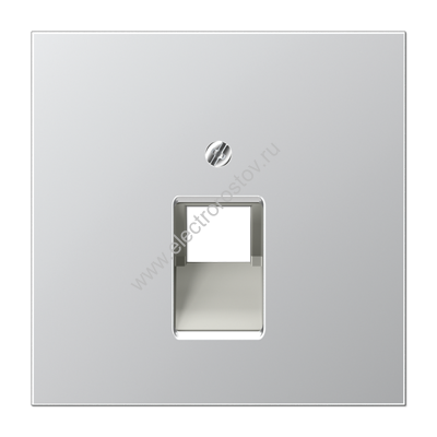 LS 990 Алюминий Накладка 1-ой наклонной ТЛФ/комп розетки JUNG