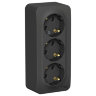 Blanca наруж Антрацит Розетка 3-ая с/з без шторок 16А, 250В, изолир. пластина Schneider Electric