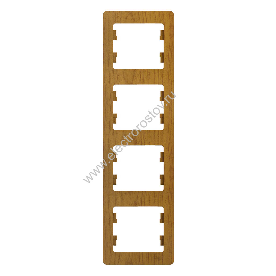 Glossa Дуб Рамка 4-ая вертикальная Schneider Electric
