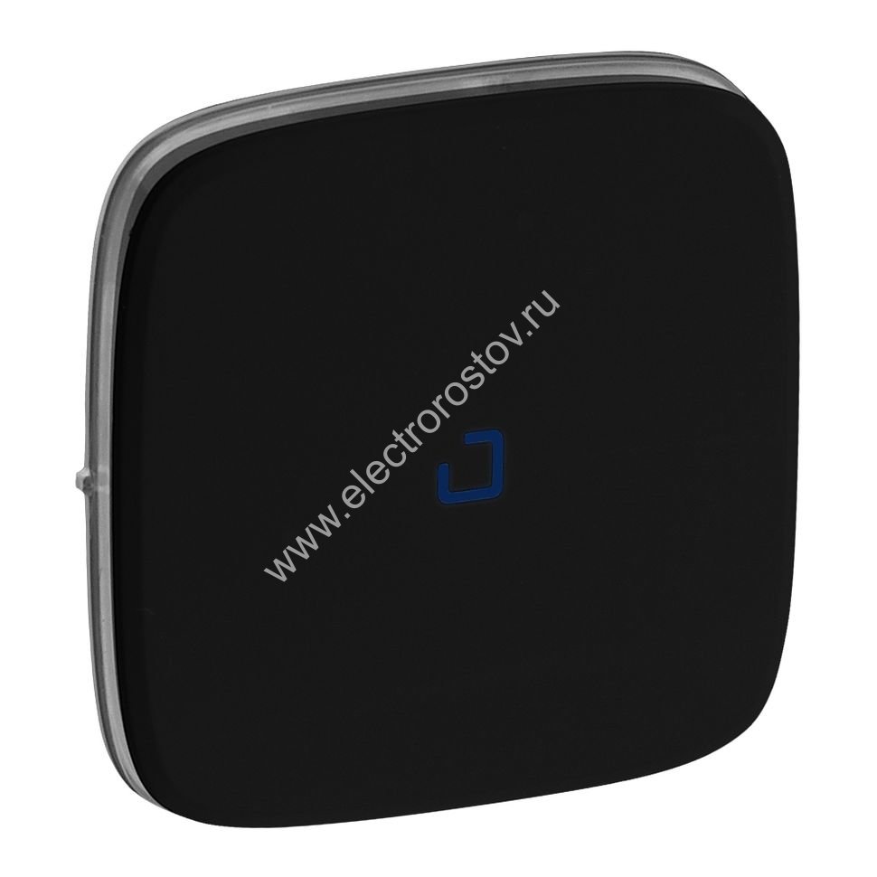 Valena Allure Антрацит Лицевая панель Выключатель 1-х клавишный с подсв. (линза в центре) Legrand