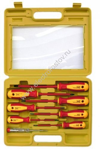 Набор диэлектрических отверток 8шт с кейсом Энкор