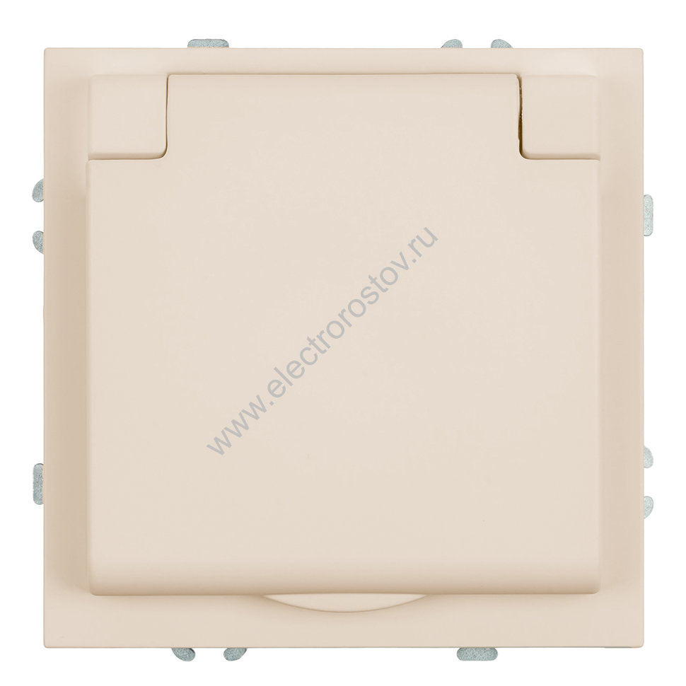 STEKKER Эмили Кашемир, soft touch Розетка 1-местная с крышкой с защ. шторками