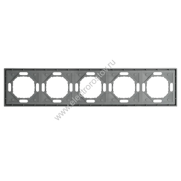 STEKKER Эмили Платиново-серый, soft touch Рамка 5-местная