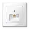 Schneider Electric Merten SM Бел глянец Накладка розетки ТЛФ/комп 1-ой наклонной
