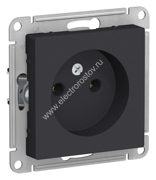 AtlasDesign Карбон Розетка 1-ая б/з Schneider Electric