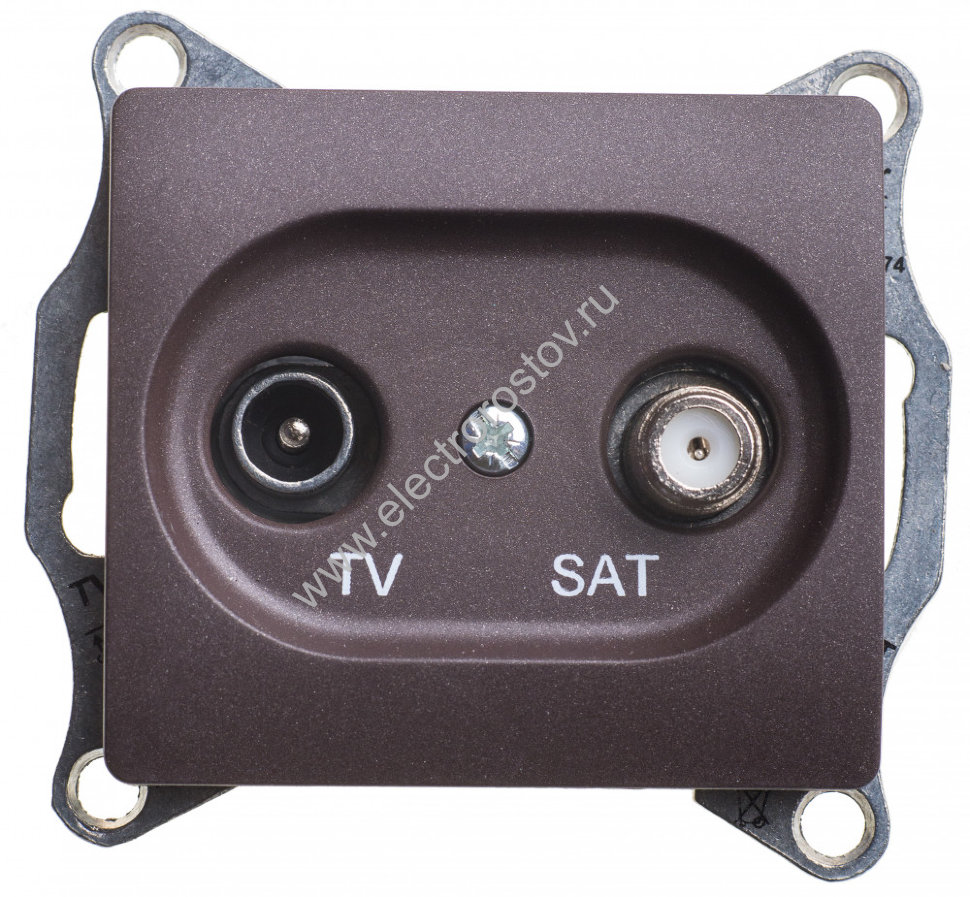 Glossa Шоколад Розетка TV-SAT Розетка оконечная 1DB Schneider Electric