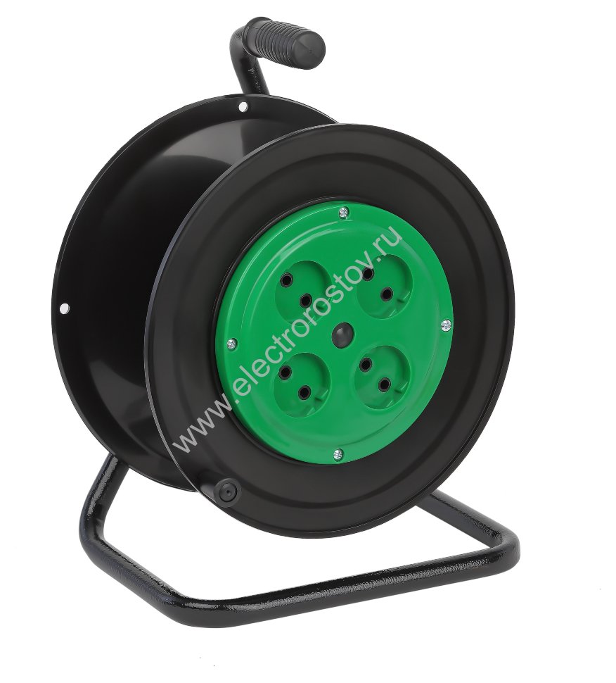 Катушка пластик. малая до 30м, 4розетки без заземления