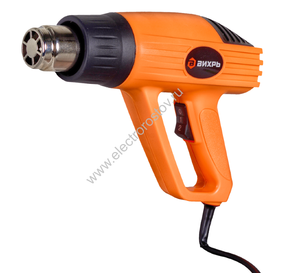 Высокотемпературный фен 2000Вт, 500 л/мин Вихрь