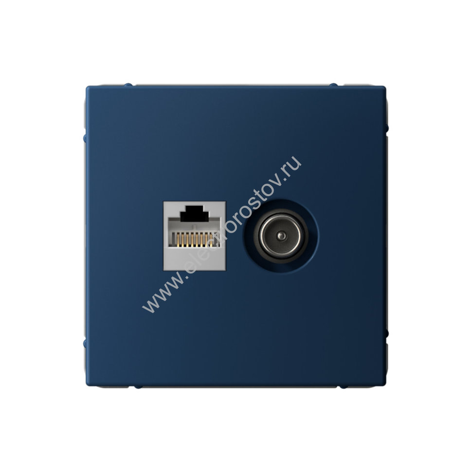 Systeme Electric ArtGallery Аквамарин Розетка двойная ТВ + компьютерная RJ45, кат. 5Е