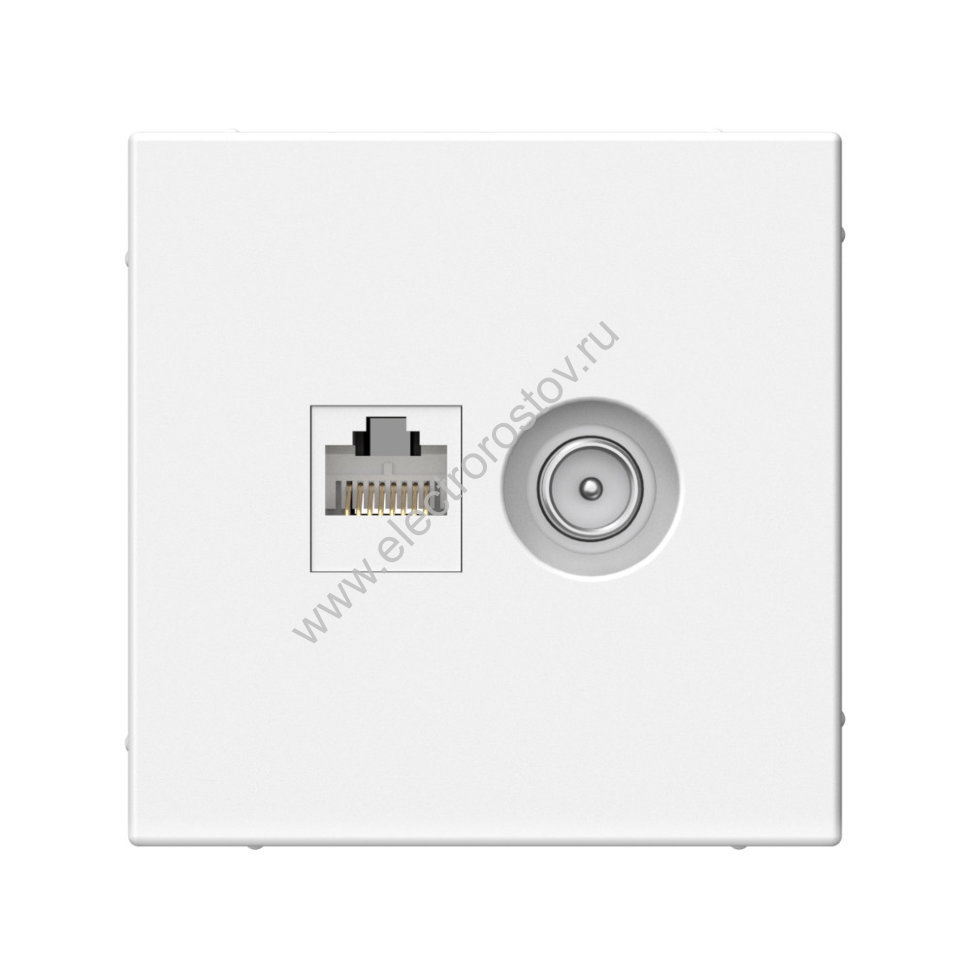 Systeme Electric ArtGallery Белый Розетка двойная ТВ + компьютерная RJ45, кат. 5Е