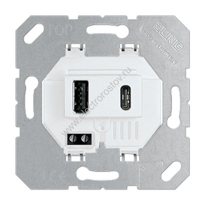 JUNG Механизм USB зарядное устройство белое