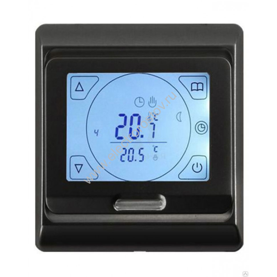 Терморегулятор черный E-91 с сенсорным экраном, программируемый Grand Meyer