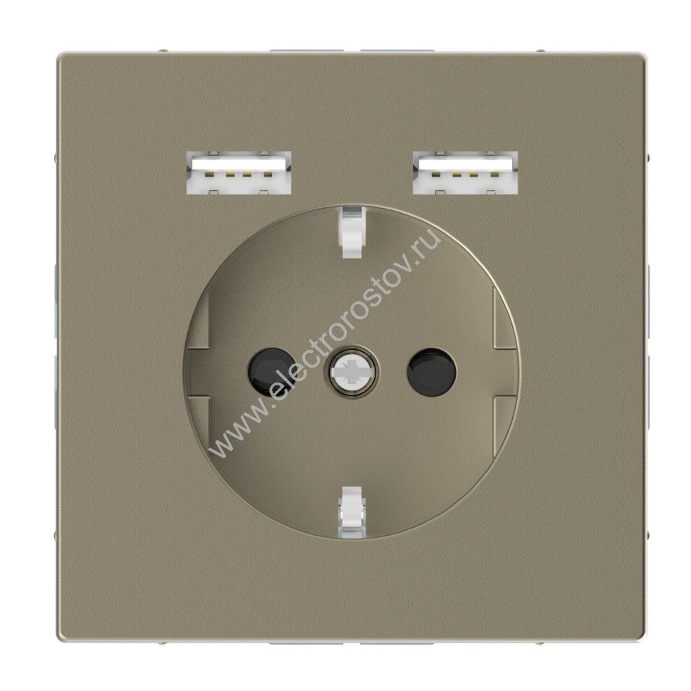 Schneider Electric Merten D-Life Сахара Розетка Schuko с 2 USB c зарядным устройством 2,4 A