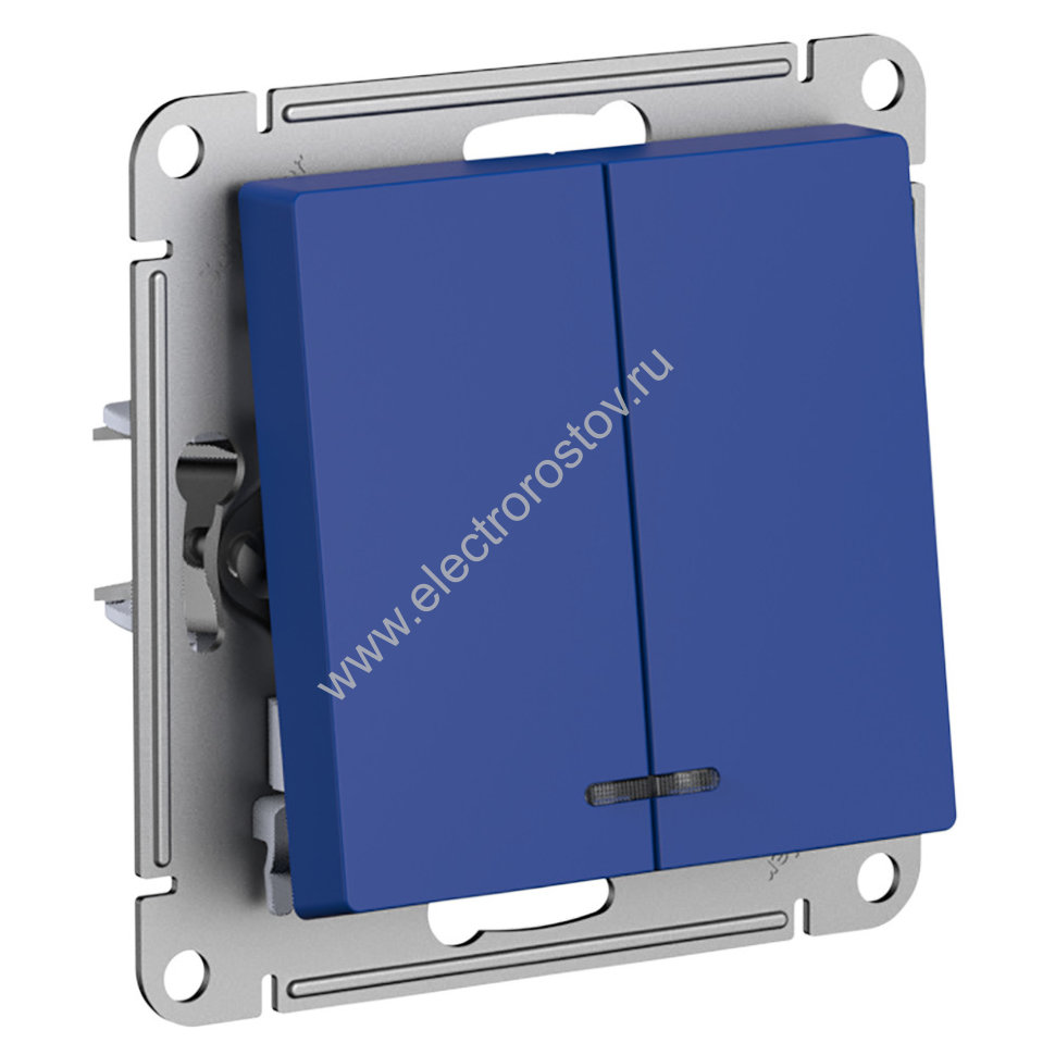 AtlasDesign Аквамарин Выключатель 2-клавишный с подсветкой Schneider Electric